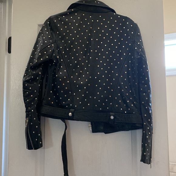 Studded real leather jacket - Picture 3 of 7